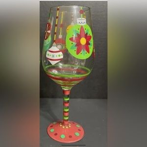 Darling hand painted  28oz wine glass.Fun gift to to have on hand new